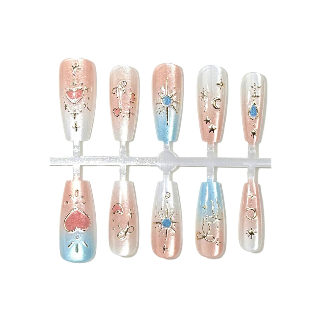 Himmels-Themen Press-On Nagelkunst Set