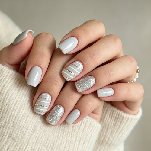 Elegante Glitzer-Nagelkunstverzierungen Karnz