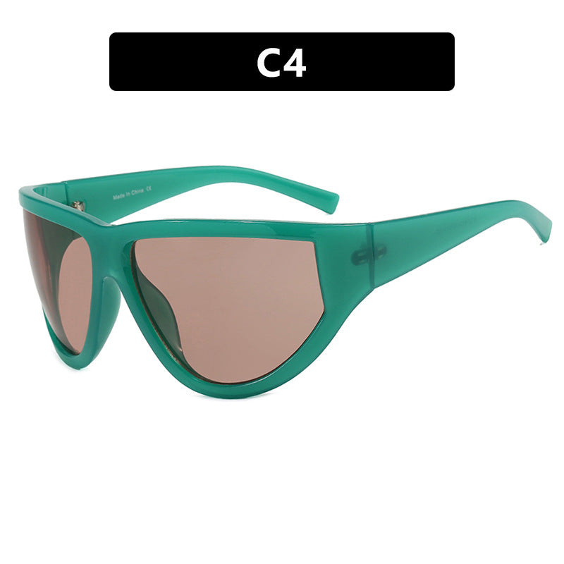 Damen futuristische Sonnenbrille mit sportlichem Design und flexiblen Gläsern Karnz