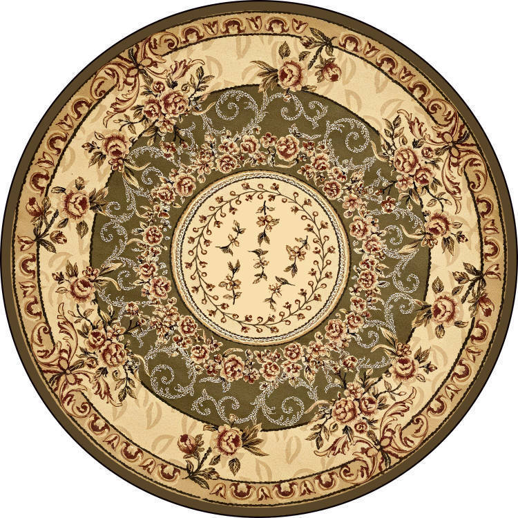 Runder Vintage Floral Teppich
