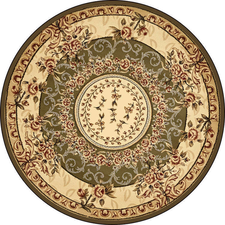 Runder Vintage Floral Teppich