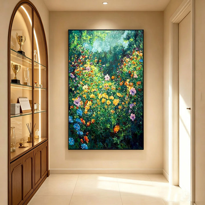 Lebhaftes Floral Leinwand Kunstwerk