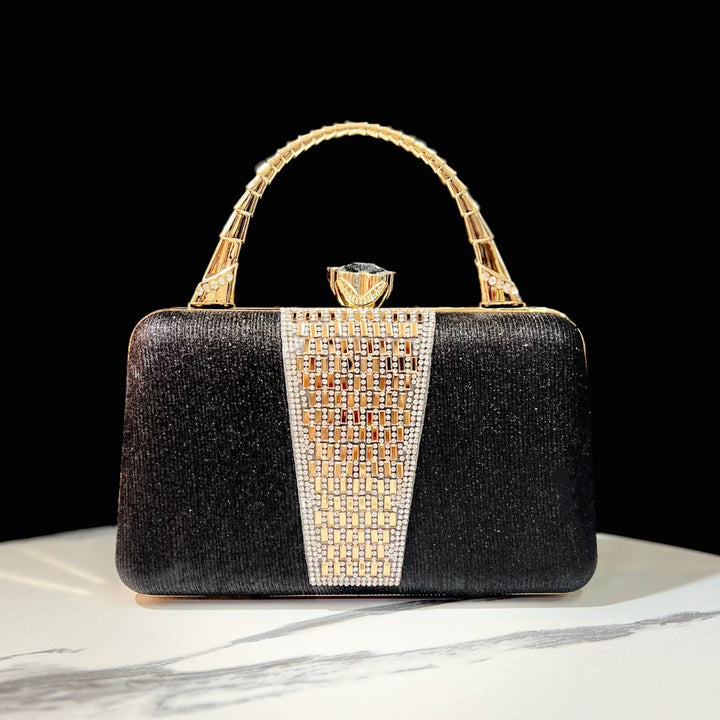 Funkelnde Kristallverzierte Handtasche