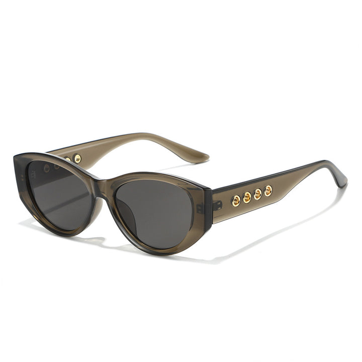 Cat-Eye Sonnenbrille mit dekorativen goldenen Akzenten Karnz