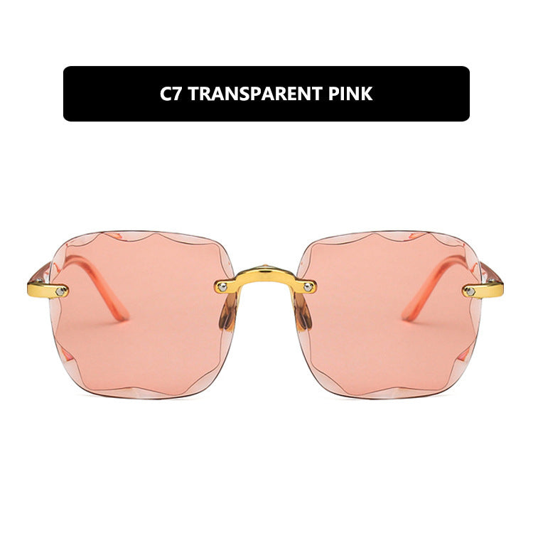 Damen trendige quadratische Sonnenbrille mit luxuriösem Metallrahmen Karnz