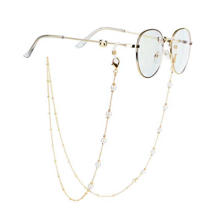 Elegante Brillenkette mit Perlen und Akzenten Karnz