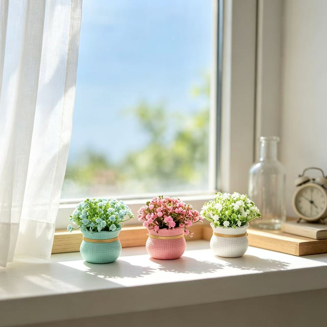 Dekorative Miniatur Kunstblumen Arrangement