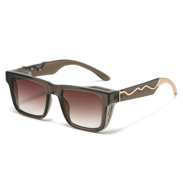 Damen modische Sonnenbrille im markanten, kantigen Design Karnz