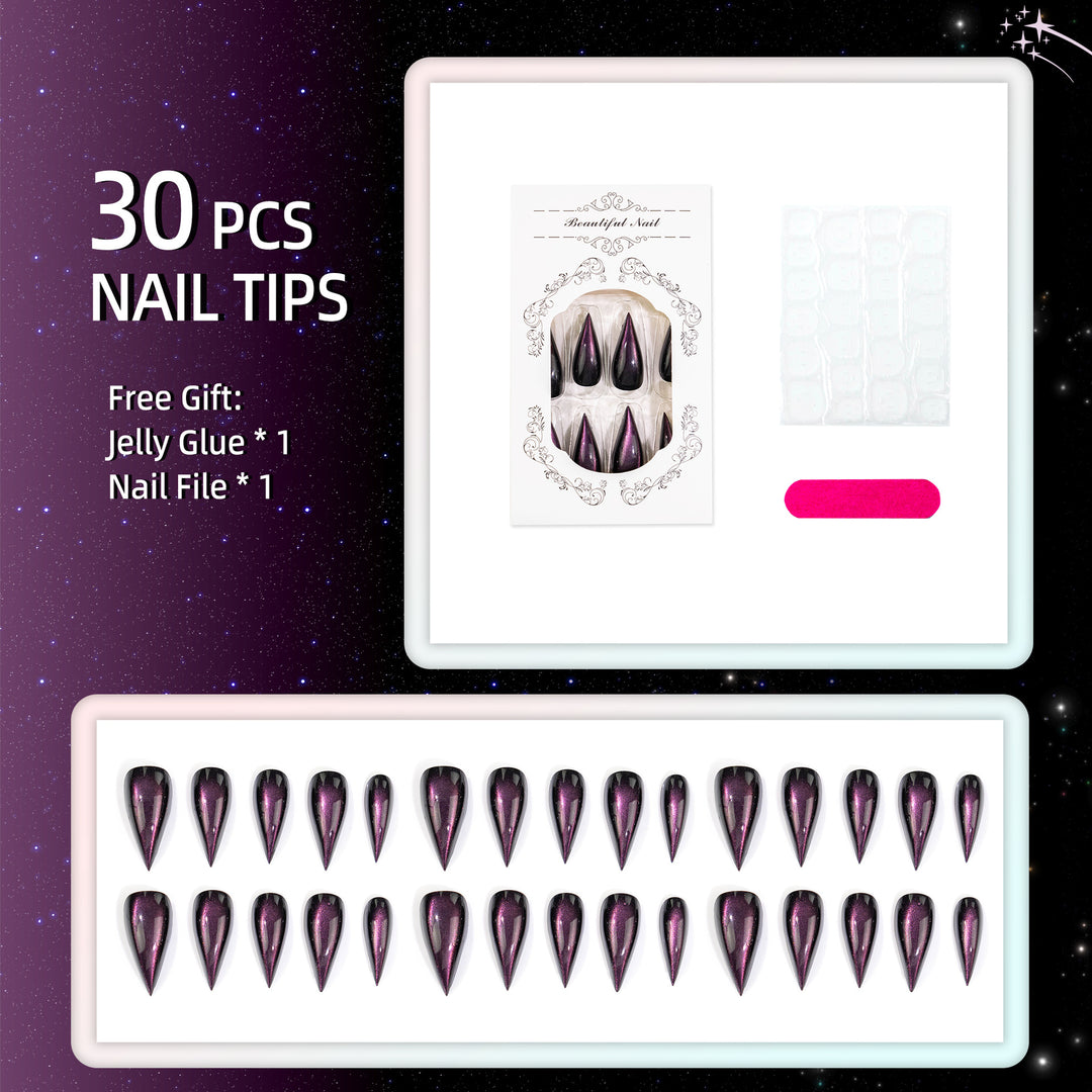 Glamorous Cat-Eye Press-On Nails