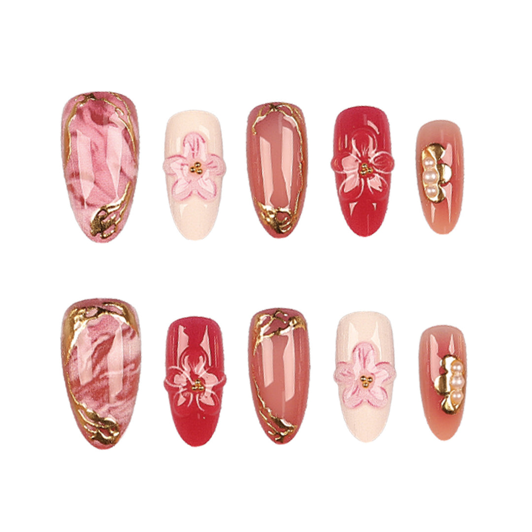 Florales Akzent Press-On Nail Design