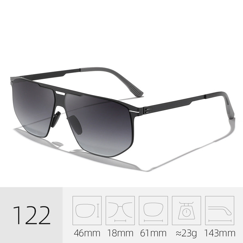 Trendy Quadrat Rahmen Sonnenbrille Karnz