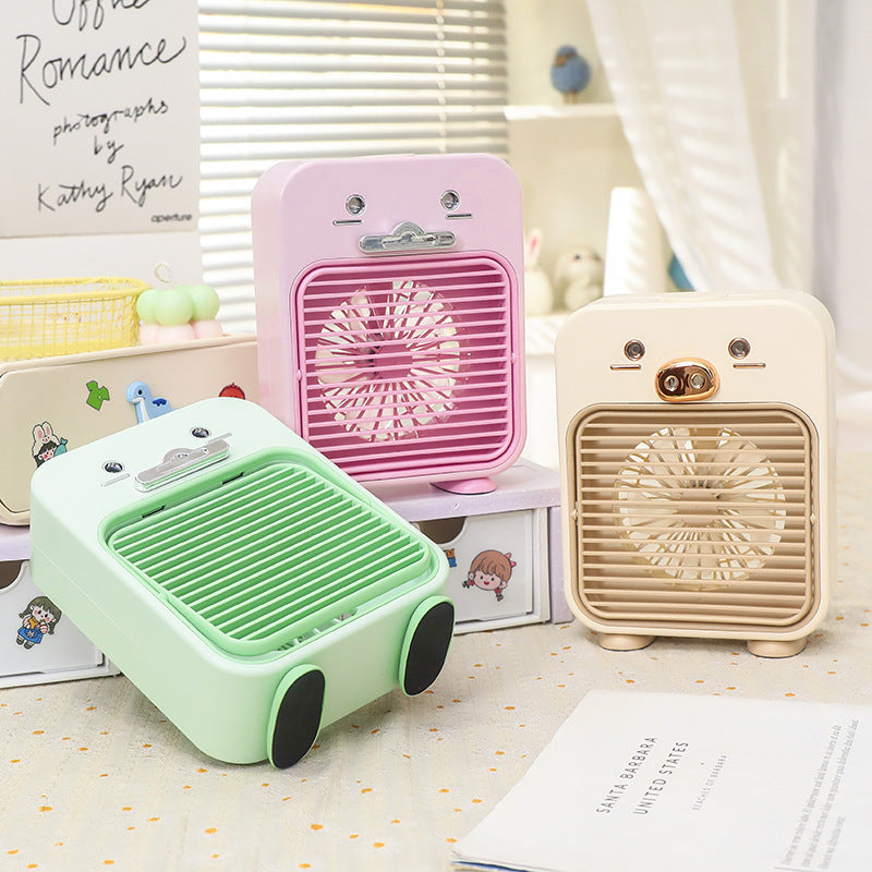 Damen Lustiger Mini-Tischventilator mit USB-Anschluss und flexibler Neigung Karnz