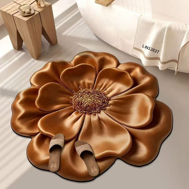 Künstlerischer floral geformter Teppich