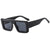 Damen modische Sonnenbrille im futuristischen, eckigen Design Karnz