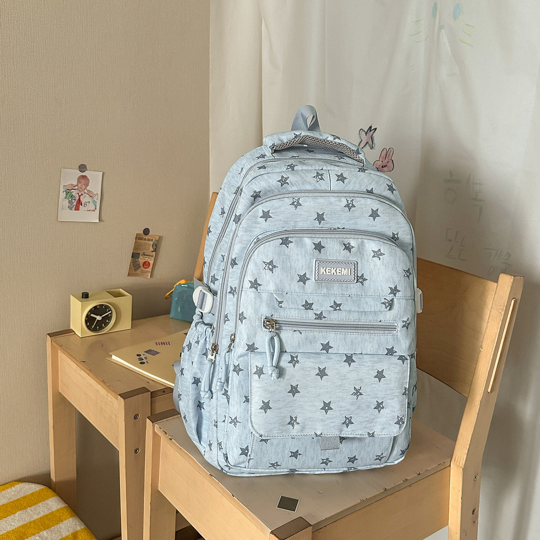 Stylische Stern- bedruckte Schulrucksack Karnz