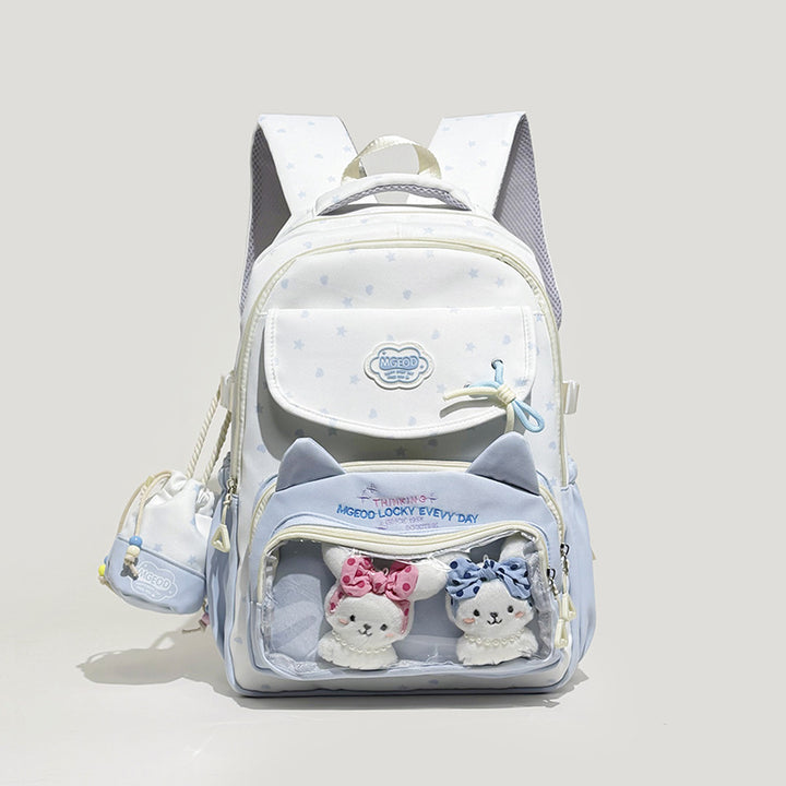 Verspielter Katzenohr-Design Rucksack Karnz