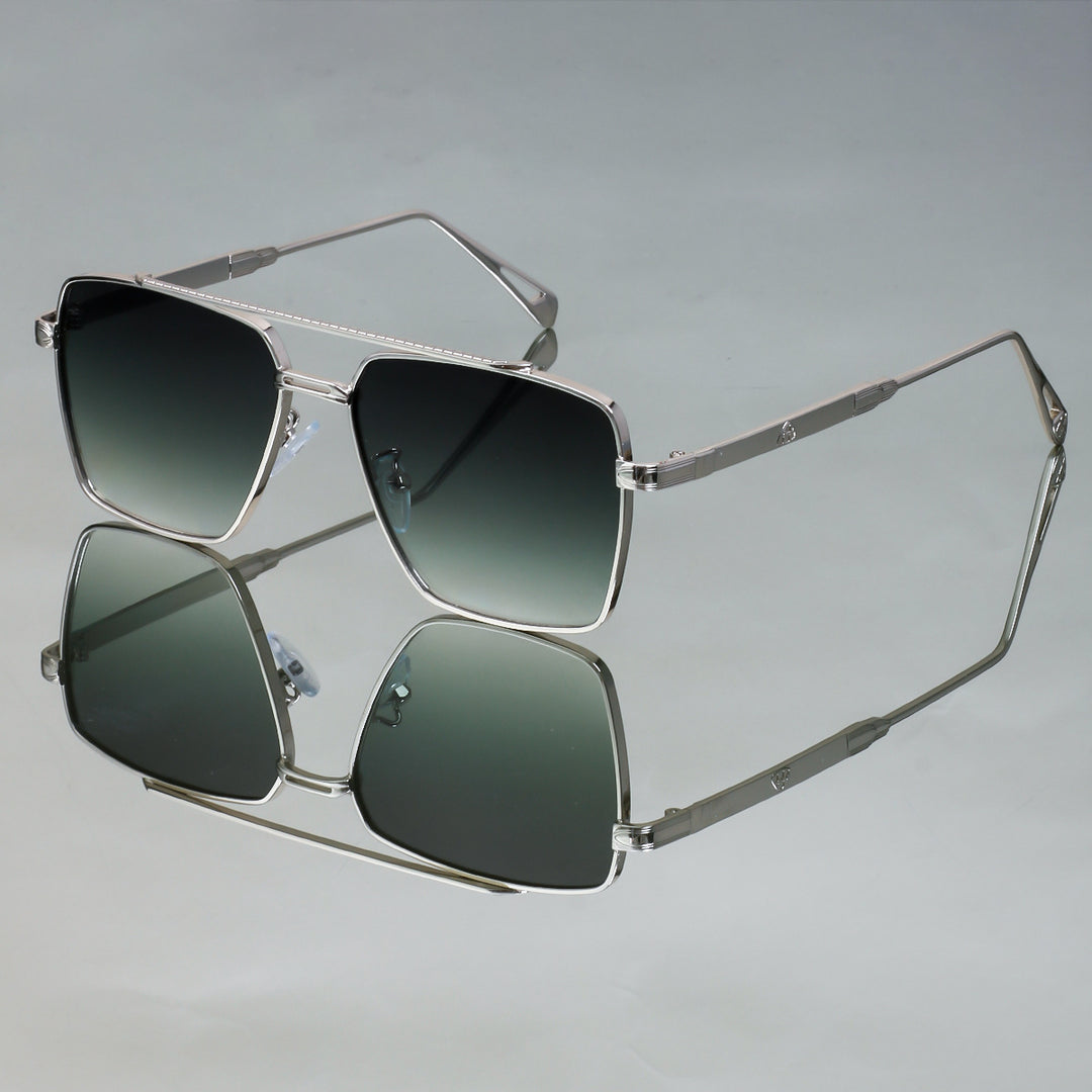 Damen oversized Sonnenbrille mit elegantem Metallrahmen Karnz