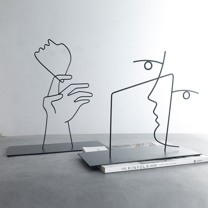 Abstrakte Linienkunst Skulptur