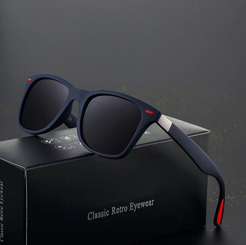 Damen stilvolle Retro-Sonnenbrille mit robustem Gestell Karnz