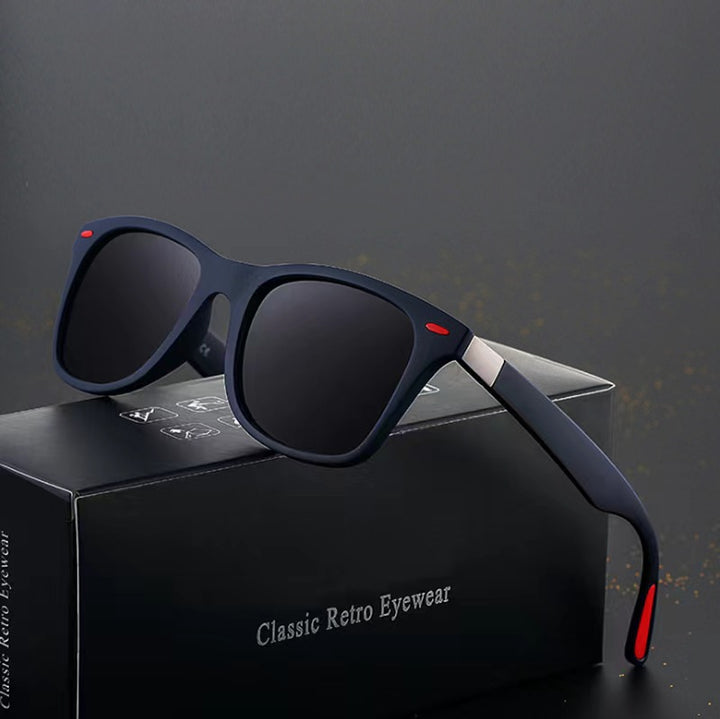 Damen stilvolle Retro-Sonnenbrille mit robustem Gestell Karnz