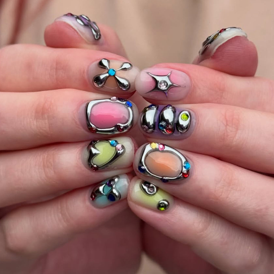 Dekorative Schmuck-geschmückte Druck-Nagelkunst