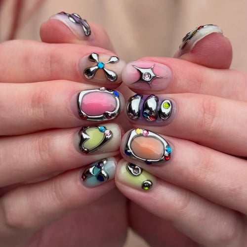 Dekorative Schmuck-geschmückte Druck-Nagelkunst
