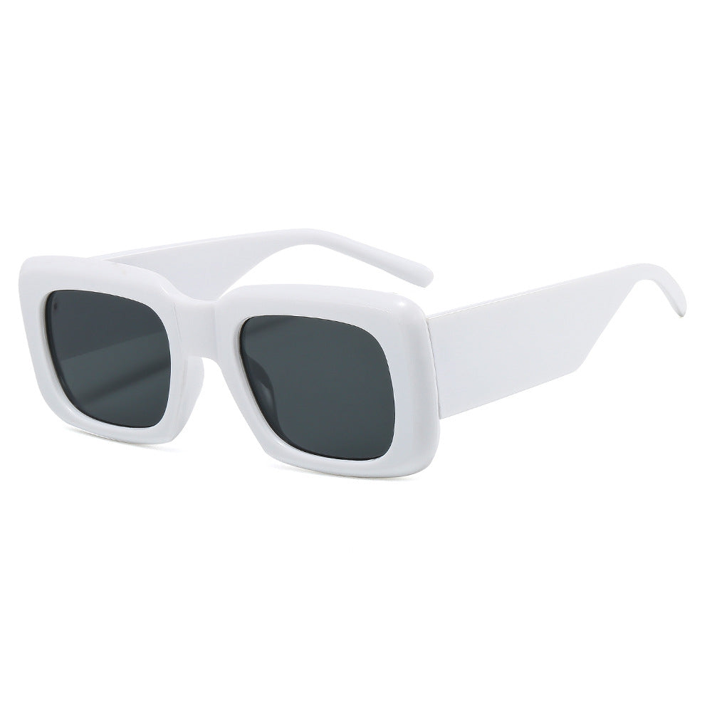Damen oversized Sonnenbrille mit quadratischem Rahmen und transparentem Design Karnz