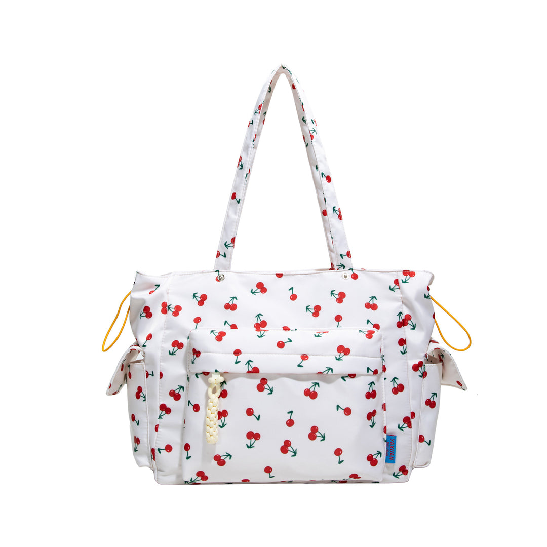 Cherry Print Mehrfach-Taschen Tragetasche Karnz