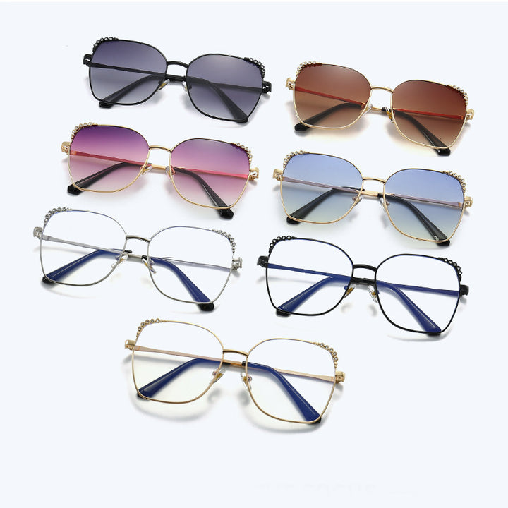 Elegante Quadratische Sonnenbrille mit Funkelnden Akzenten Karnz