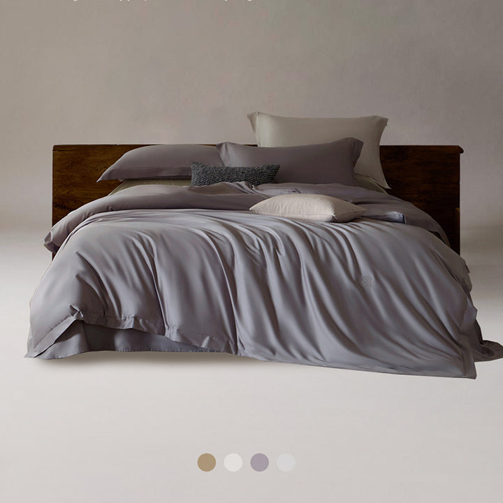 Premium Seidiger Satin Bettbezug Set