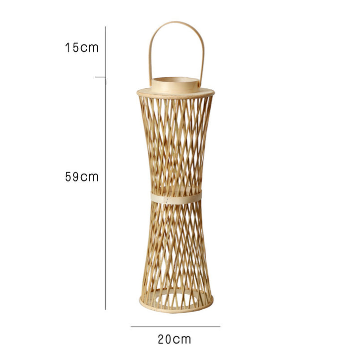 Elegante Laterne aus Rattan Karnz