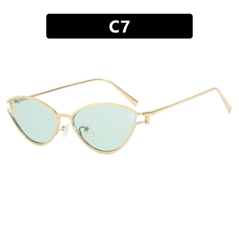 Damen Cat-Eye Sonnenbrille mit schützendem UV-Filter und elegantem Metallrahmen Karnz