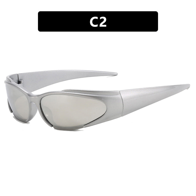 Damen Sportliche UV-Schutz-Sonnenbrille mit aerodynamischem Design Karnz