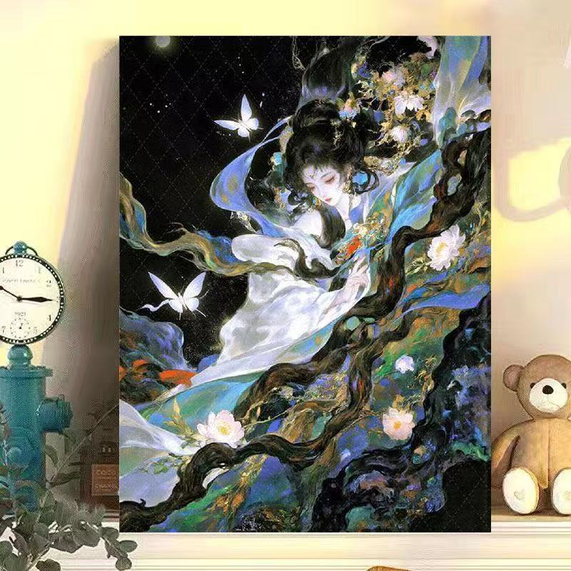 Floral Fantasy Kunst Leinwanddruck Karnz