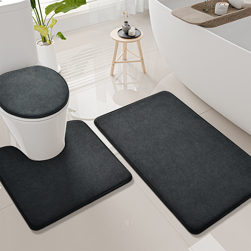 Strukturierte rutschfeste Toilettenteppichset