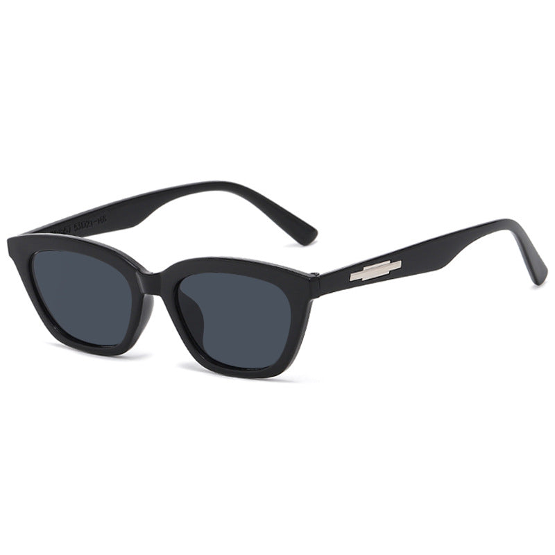 Damen trendige Sonnenbrille im eleganten Katzenaugen-Design mit schmalen Rahmen Karnz