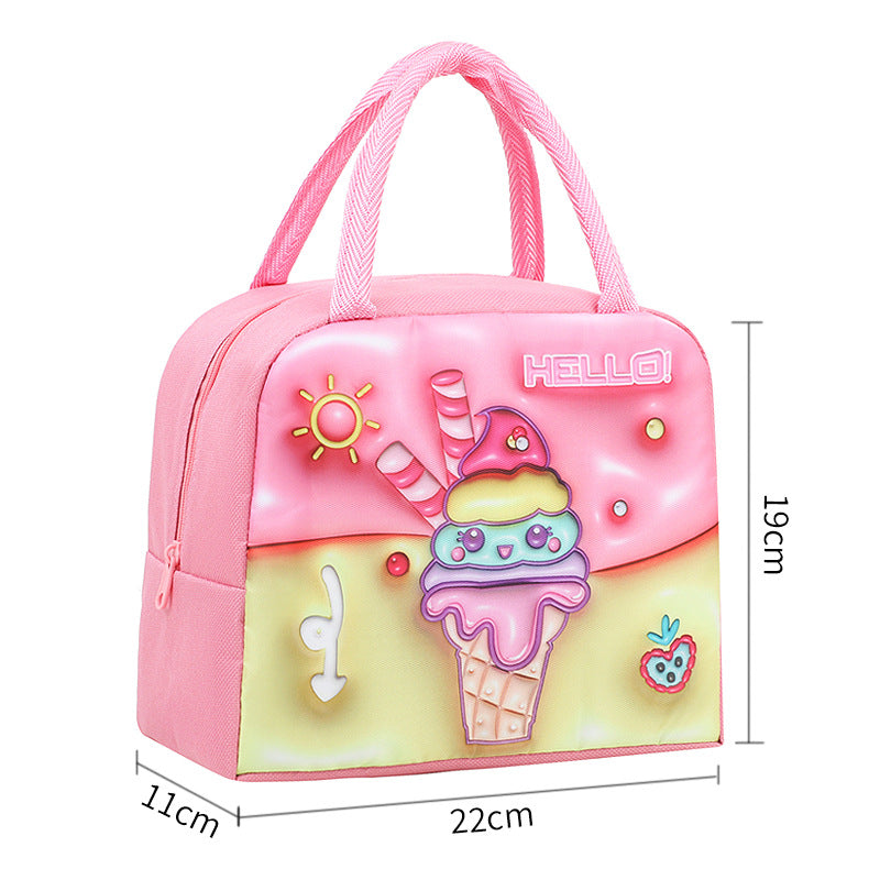 Isolierte Cartoon-Charakter Lunch Tasche Karnz