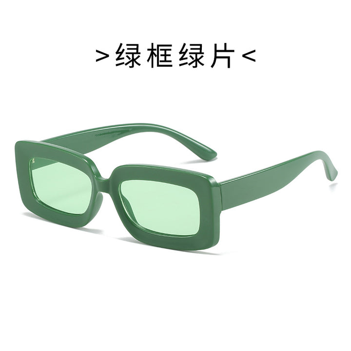 Damen Modische Schildkröten-Sonnenbrille mit rechteckigem Rahmen und Verlaufsgläsern Karnz