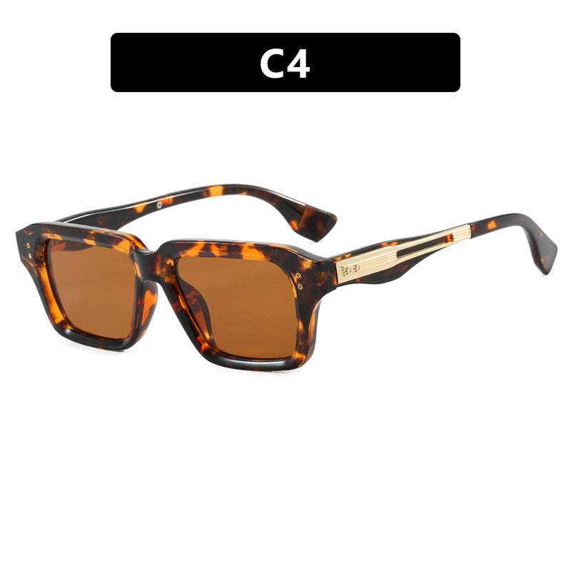 Damen stilvolle quadratische Sonnenbrille mit luxuriösem Schildkrötenmuster und strapazierfähigem Rahmen Karnz
