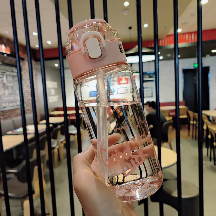Damen Ergonomische Trinkflasche mit integriertem Strohhalm Karnz