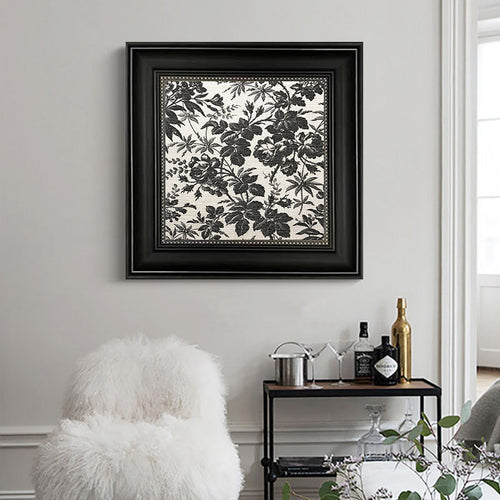 Verschnörkelte Blumen Wandkunst