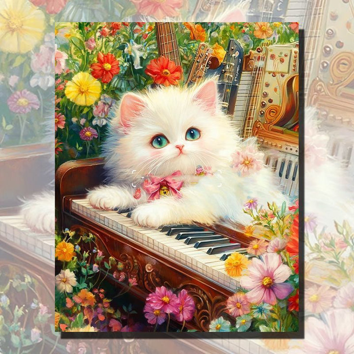 Adorable Katzen-Themen Leinwand Kunst Karnz