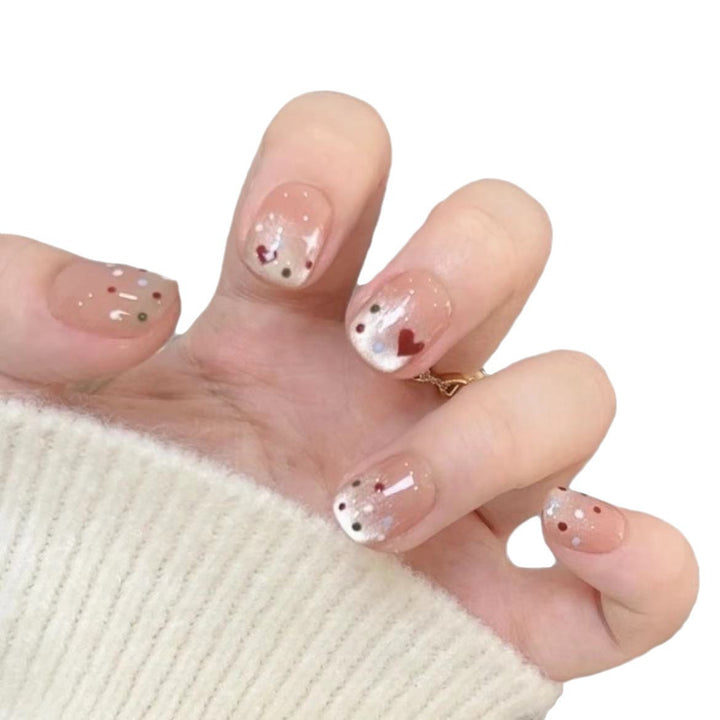 Künstlerisches Herz-Design Press-On Nagel Set Karnz