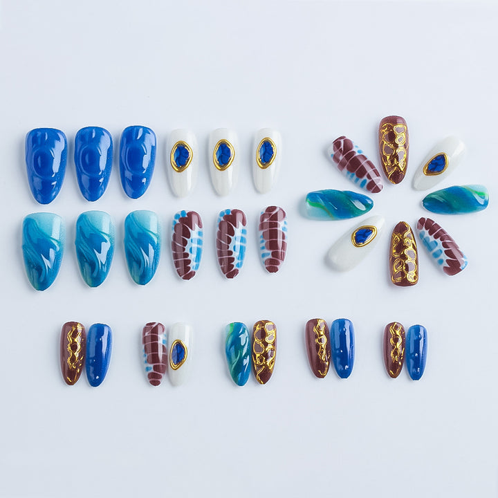 Künstlerisches Press-on-Nagelset Karnz 1787542748