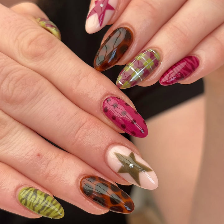 Premium Kunstvolle Aufklebenägel Set