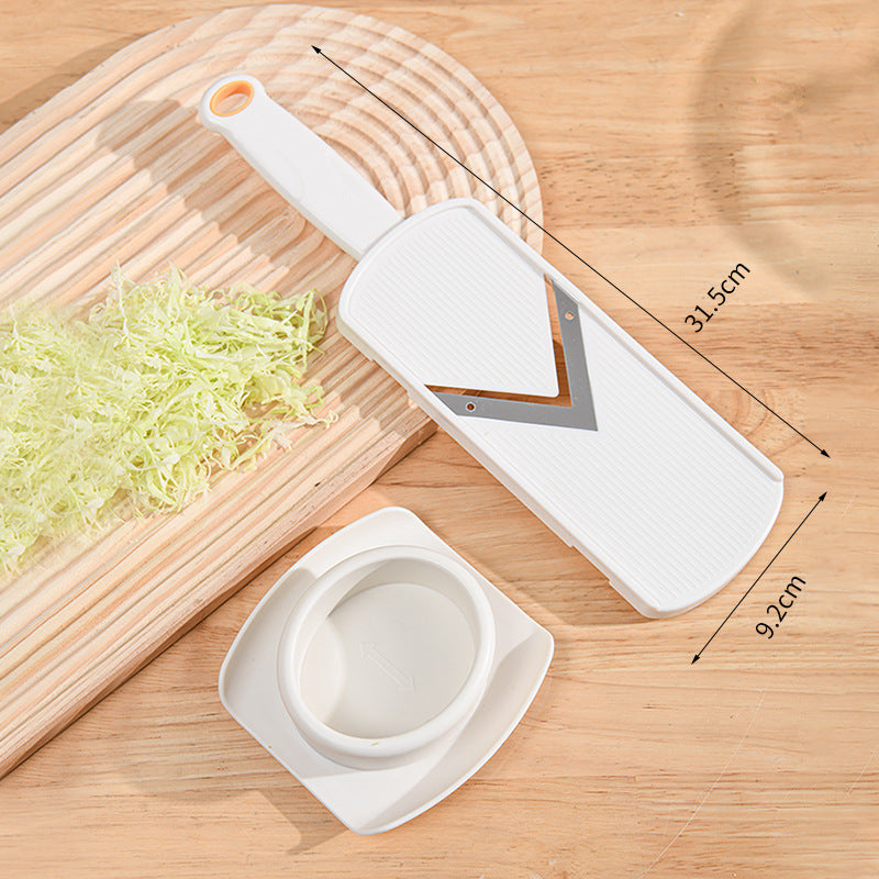 Adjustable V-Blade Mandoline Slicer with Safety Food Holder