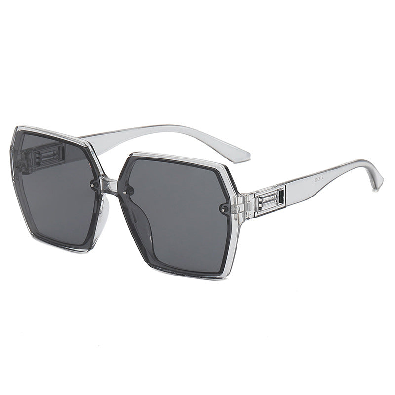 Damen Geometrische Oversized-Sonnenbrille mit modernem Rahmen Karnz