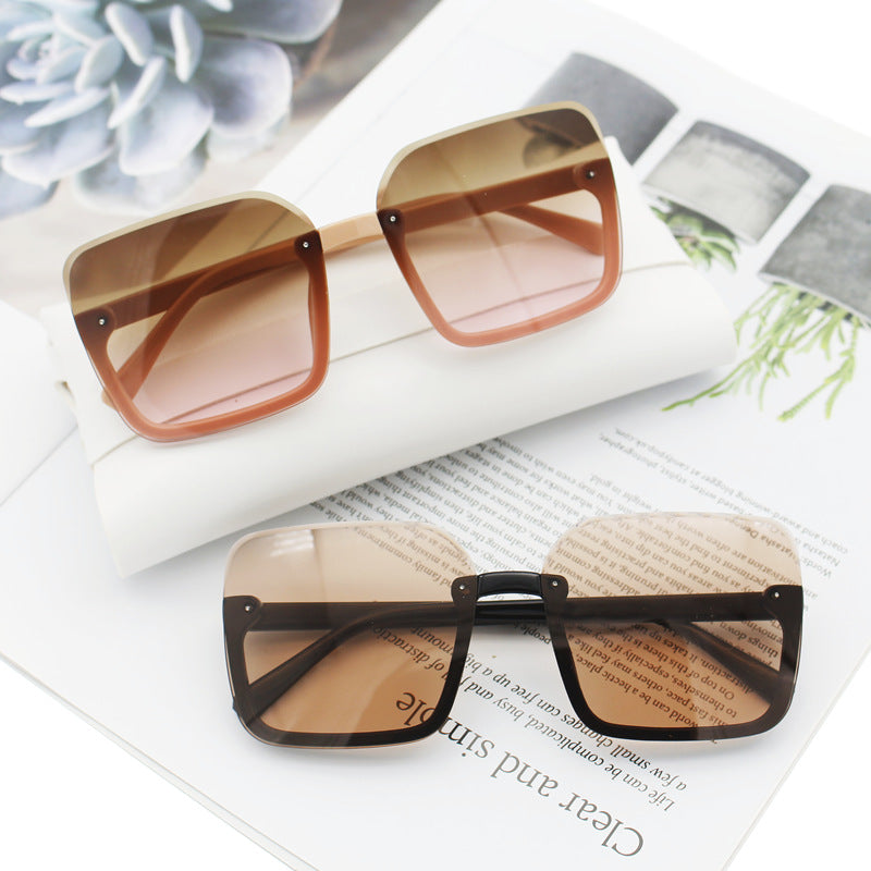 Damen quadratische Sonnenbrille mit extravagantem Leopardenmuster Karnz