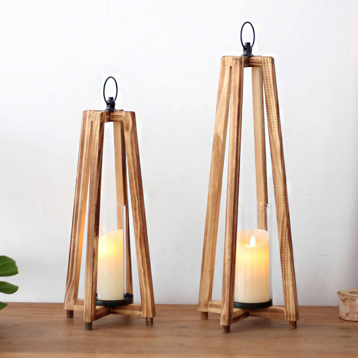 Stilvolle Laterne aus Holz Karnz