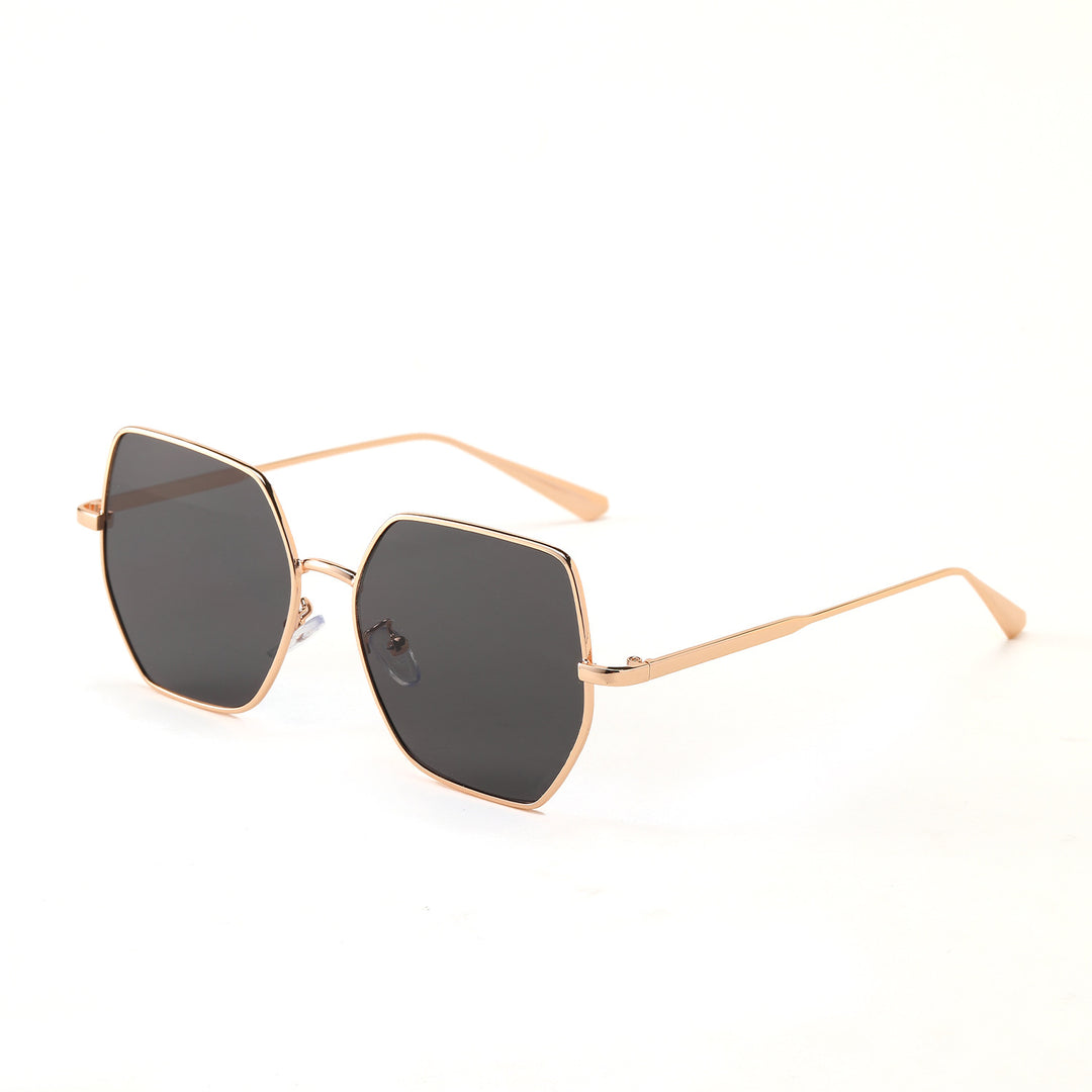 Damen modische hexagonale Sonnenbrille mit UV-Schutz Karnz